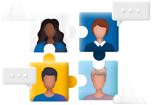 Icona team di professionisti specializzati in digital marketing.